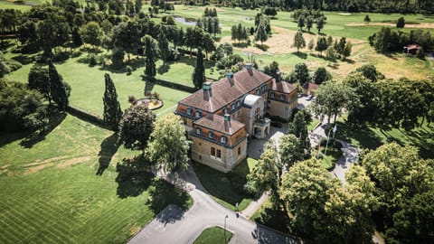 Property building, Bird's eye view, Summer, On site