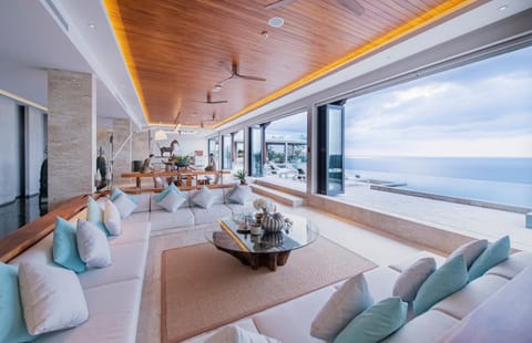 Living room, Seating area, Dining area, Sea view