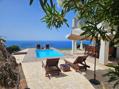 Patio, Natural landscape, Pool view, Sea view, sunbed