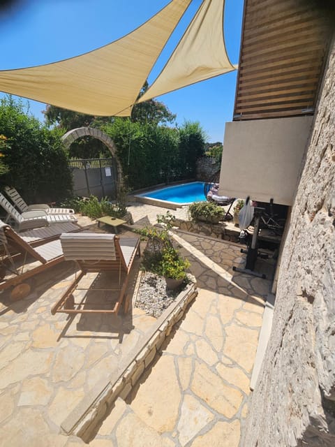 Patio, Day, Natural landscape, Pool view, Swimming pool, sunbed