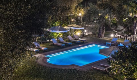 Night, Garden view, Pool view