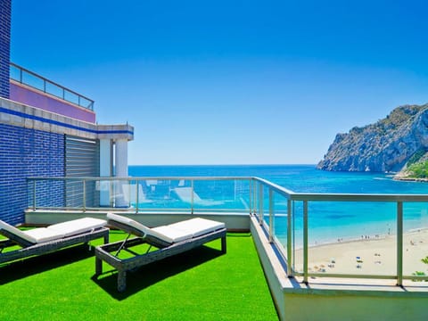 Patio, Beach, Mountain view, Sea view