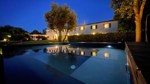 Property building, Night, Garden, Hot Tub