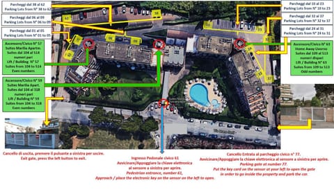 Day, Bird's eye view, Text overlay