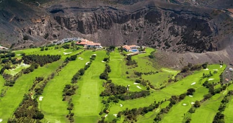 Natural landscape, Bird's eye view, Golfcourse, Mountain view