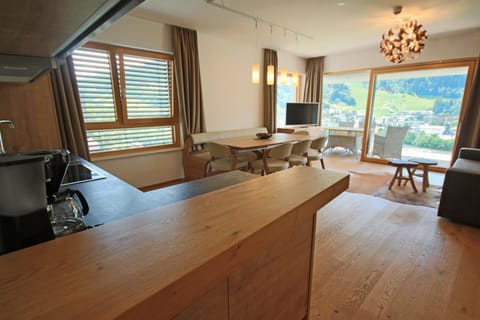 Kitchen or kitchenette, Living room, Dining area