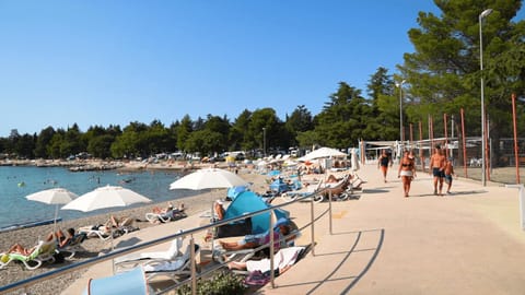 Beach, Aqua park, Sea view
