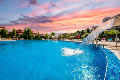 Pool view, Swimming pool, Sunset