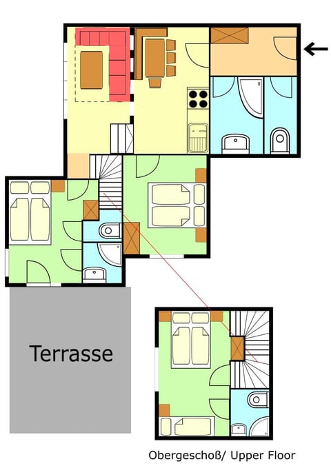Bird's eye view, Floor plan