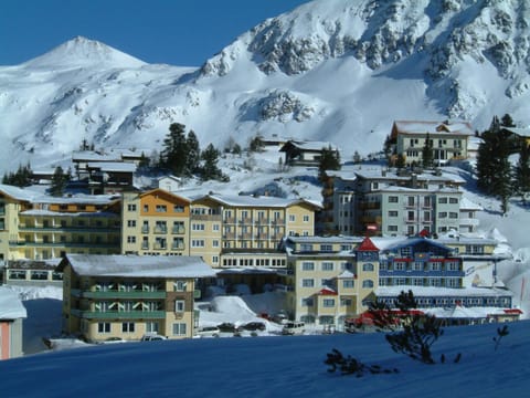 Facade/entrance, Day, Natural landscape, Bird's eye view, Winter, Mountain view
