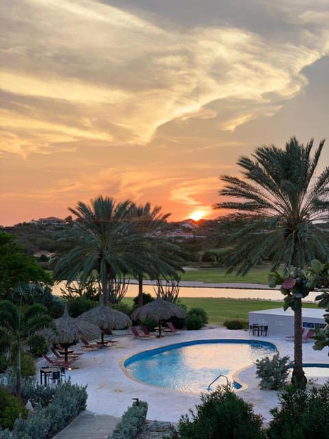 Pool view, Swimming pool, Sunset