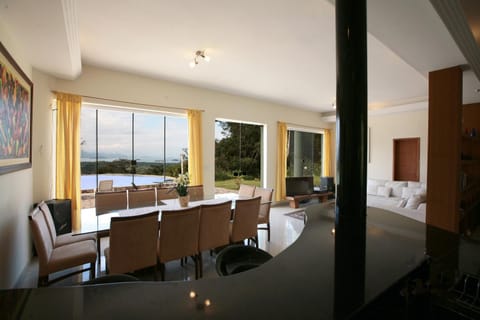 Living room, Dining area, Pool view, Sea view
