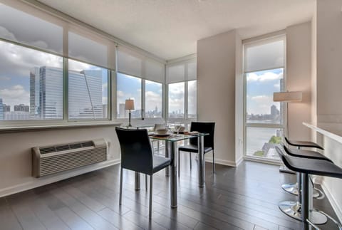 Seating area, City view