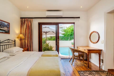 Bed, Bedroom, Pool view