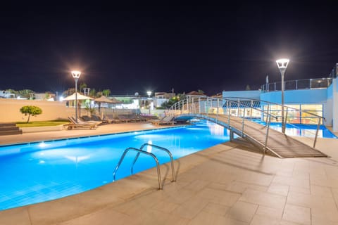 Night, Summer, On site, Pool view, Swimming pool, Swimming pool