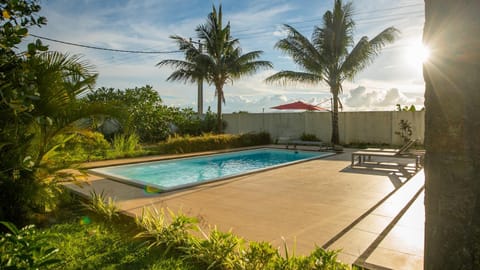 Patio, Swimming pool, Sunset