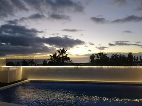 Swimming pool, Sunset