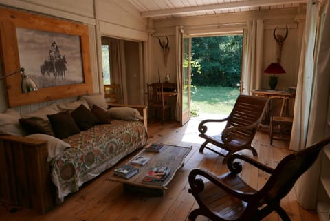 Living room, Seating area, Garden view