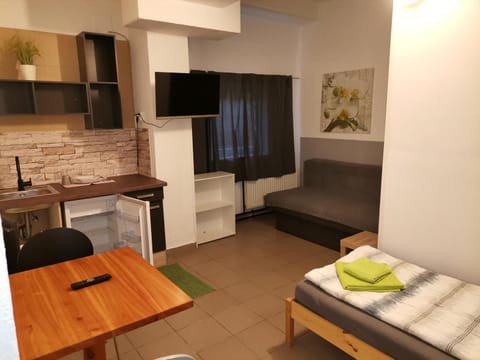 Bed, TV and multimedia, Kitchen or kitchenette, minibar, stove