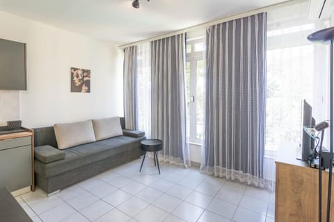 Living room, Seating area, Garden view