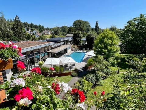 Property building, Day, Natural landscape, Garden, Garden view, Pool view, Swimming pool, Swimming pool, sunbed