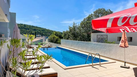 Natural landscape, Pool view, Swimming pool, sunbed