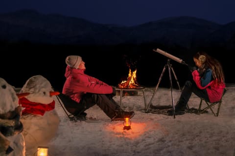 Night, People, Winter, Mountain view