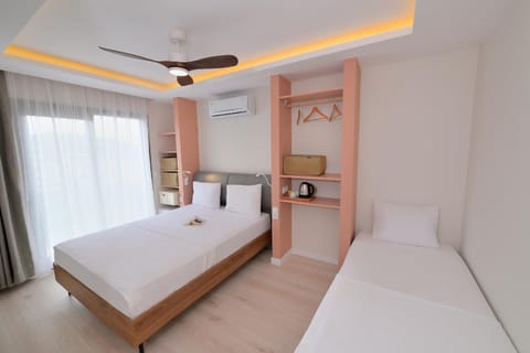 Bed, Bedroom, air conditioner