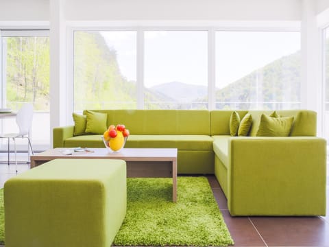 Bed, TV and multimedia, Living room, Photo of the whole room, Seating area, City view, Mountain view