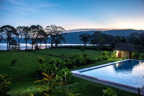 Swimming pool, Sunset