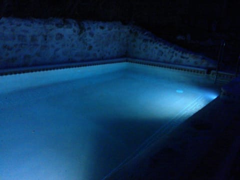 Night, Pool view, Swimming pool