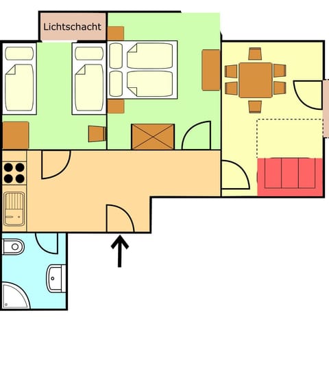 Bird's eye view, Floor plan