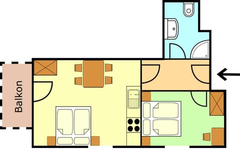 Bird's eye view, Floor plan