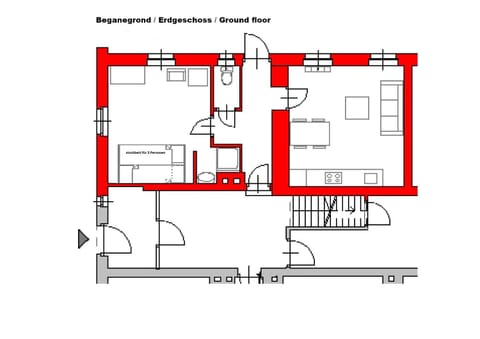 Kitchen or kitchenette, Floor plan