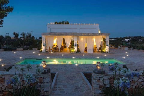 Property building, Night, Pool view, Swimming pool