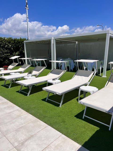 Pool view, sunbed