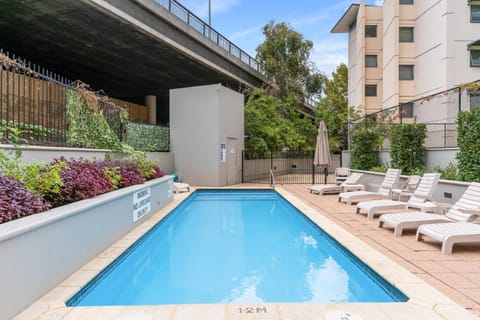 Pool view, Swimming pool, sunbed