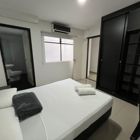 Bed, Bedroom, wardrobe, air conditioner