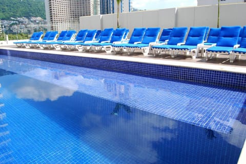 Pool view, sunbed