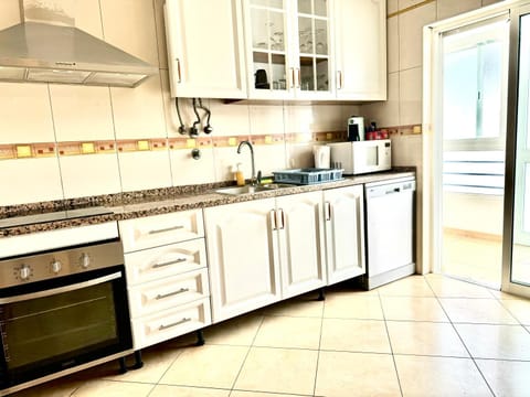 Kitchen or kitchenette, dishwasher, oven, stove