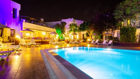 Night, Garden, Pool view, Swimming pool, Swimming pool