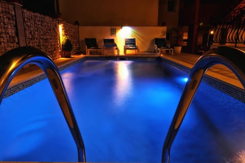 Patio, Night, Area and facilities, Swimming pool