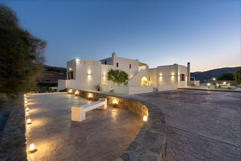 Property building, Patio, Night, Natural landscape, Mountain view