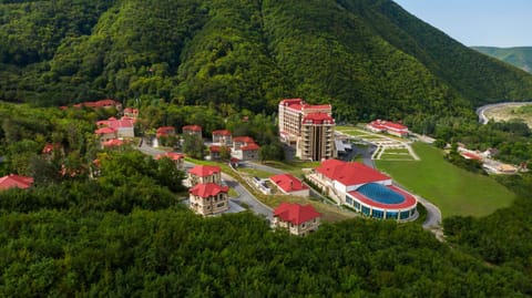 Property building, Natural landscape, Bird's eye view, Mountain view