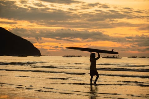 Beach, Sea view, Sunset