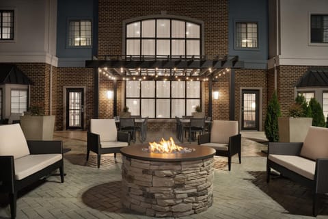 Patio, Night, Seating area