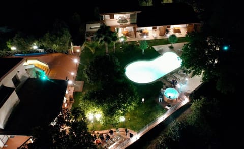 Night, Bird's eye view, View (from property/room), Pool view, Swimming pool