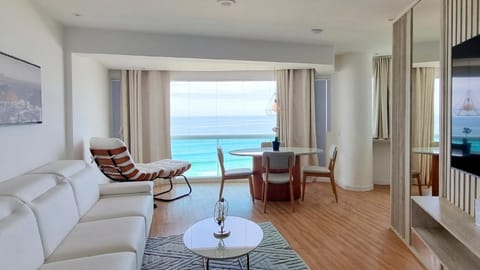 View (from property/room), Living room, Seating area, Sea view