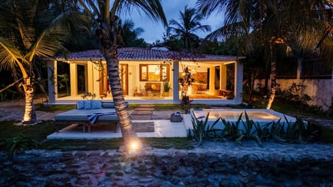 Property building, Night, Garden view