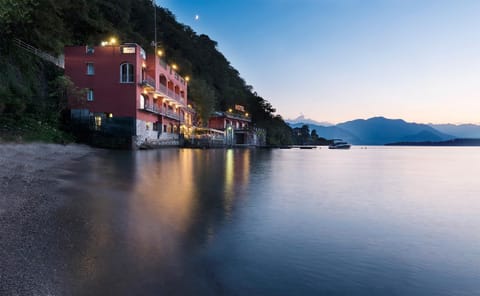 Property building, Summer, Lake view, Sunset